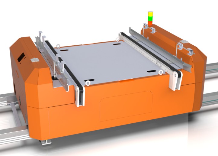 3D design of the RGV (Rail Guided Vehicle)