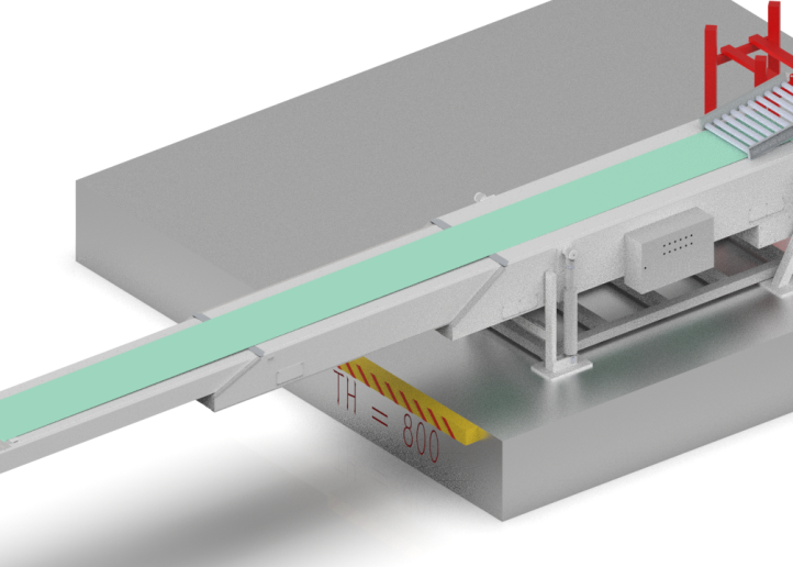 New 3D design of telescopic & retracting loading conveyor