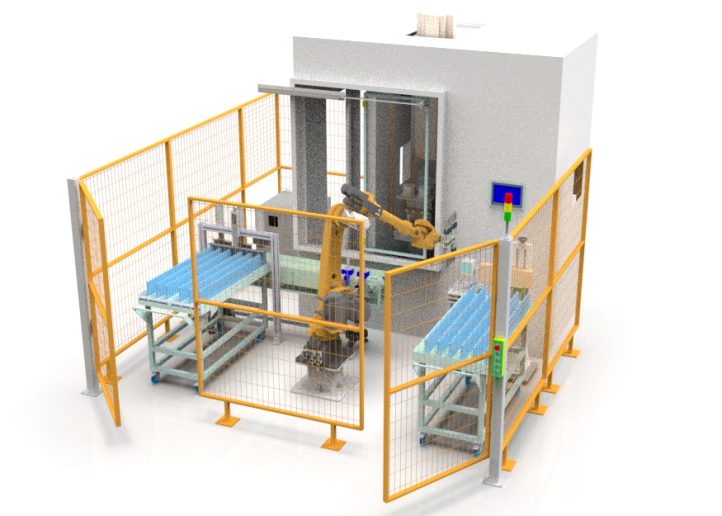 Medium frequency quenching robot