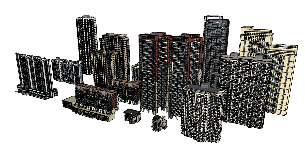 Residential Apartment Building 3D Model