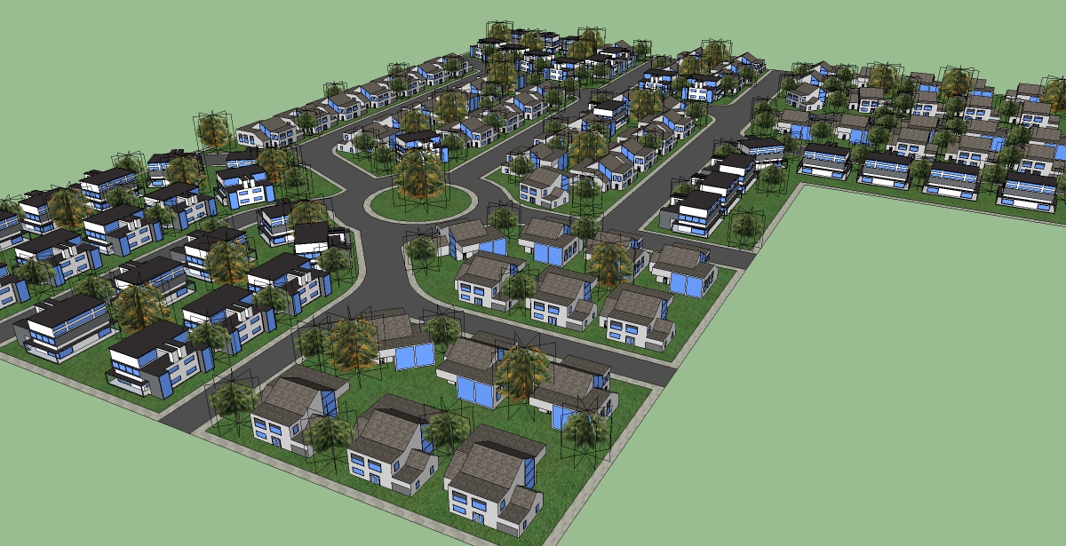 10 Residential Apartment Buildings 3D Model