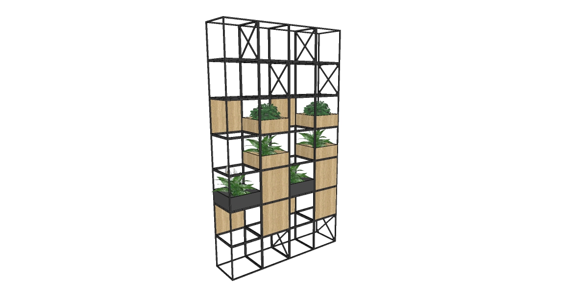 3D SketchUp design of wall plant model collections