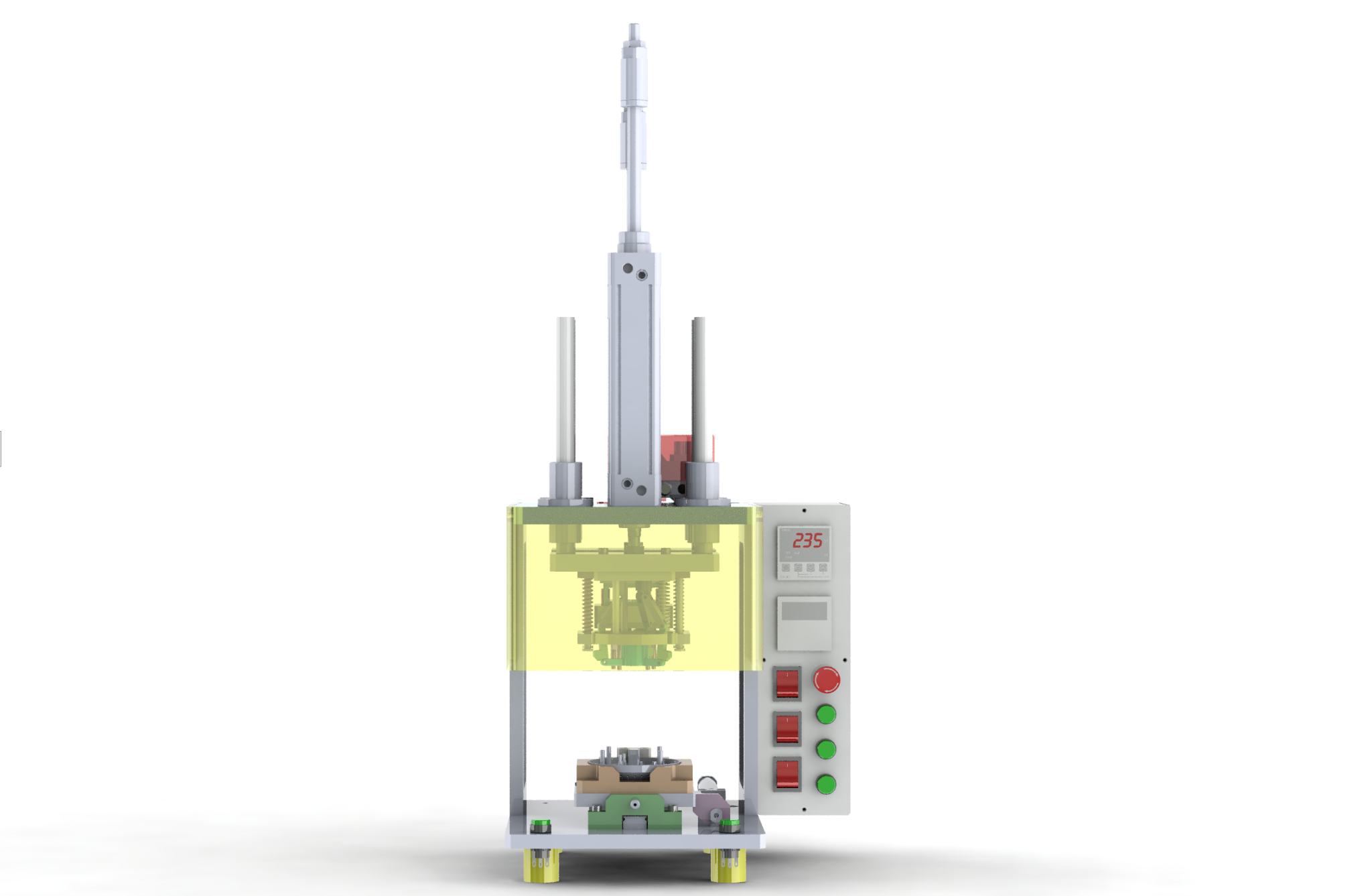 3D Design of Dual Station Hot Melting Riveting Press for Injection Molded Parts