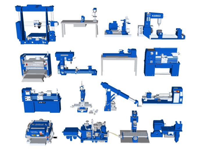 3D design of factory equipment by SketchUp